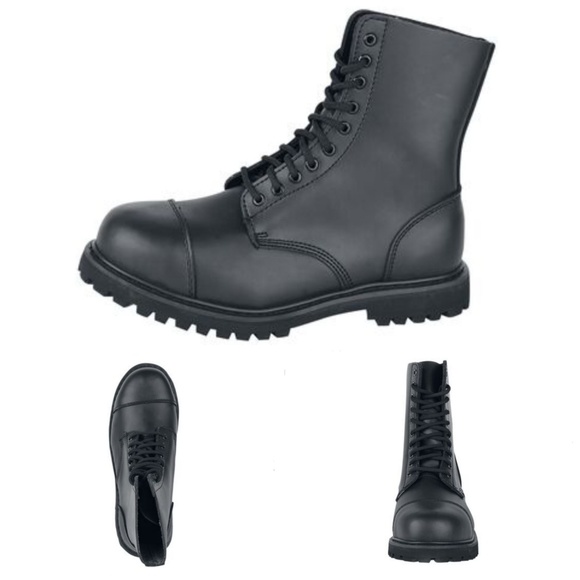 10 hole steel toe dr martens